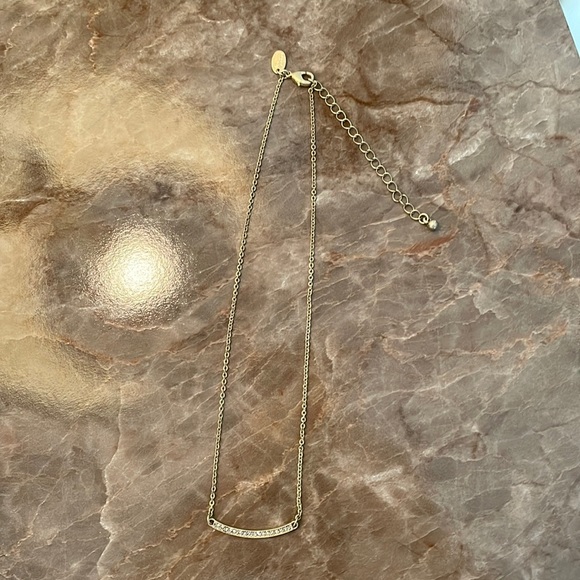 Lia Sophia Jewelry - Lia Sophia gold tone faux crystal bar necklace.
